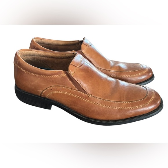Nunn Bush Kore Comfort Gel Leather Walking Shoe 9M Memory Foam Brown Casual